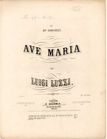 Partition complète (E♭ major), Ave Maria, Luzzi, Luigi