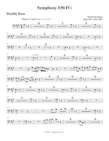Partition Basses, Symphony No.30, A major, Rondeau, Michel par Michel Rondeau