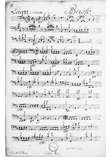 Partition Basso (continuo), figured, Divertimento en D major, D major