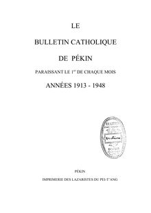 LE BULLETIN CATHOLIQUE DE PÉKIN