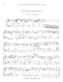 Partition , Prélude à deux Chœurs - Gloria en Excelsis -, Messe du 8e Ton pour l’Orgue