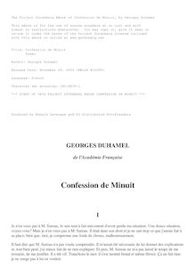 Confession de Minuit par Georges Duhamel