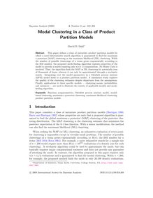 Modal Clustering in a Class of Product Partition Models