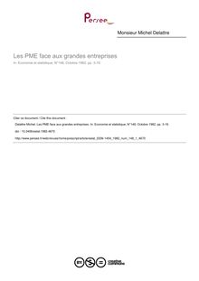 Les PME face aux grandes entreprises - article ; n°1 ; vol.148, pg 3-19
