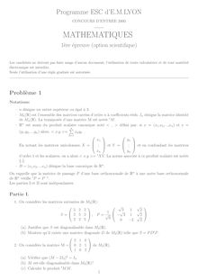 EML 2000 mathematiques classe prepa hec (ecs)
