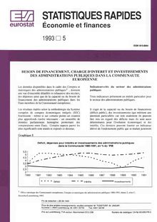 STATISTIQUES RAPIDES Économie et finances. 1993 5