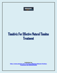 Tinnitivix For Effective Natural Tinnitus Treatment