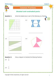 Grade 5 Maths: Workbook - Common Fractions