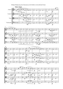 Partition , Molto Adagio, corde quatuor No.15, Op.132, A minor, Beethoven, Ludwig van