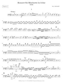 Partition basson 2, clarinette Concerto, A major, Mozart, Wolfgang Amadeus par Wolfgang Amadeus Mozart
