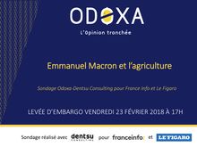 Sondage Odoxa - Emmanuel Macron et l agriculture