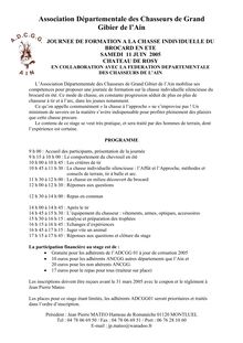 Association Départementale des Chasseurs de Grand Gibier de l'Ain