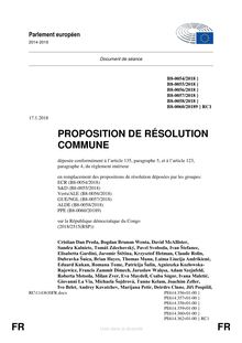 Résolution du Parlément européen