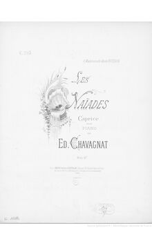 Partition complète, Les naïades, Caprice pour piano, B♭ major, Chavagnat, Edouard