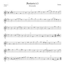 Partition ténor viole de gambe 1 (octave aigu clef), chansons pour 3 violes de gambe