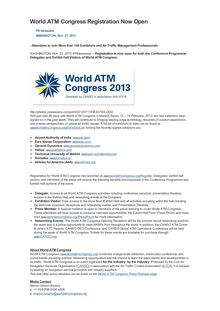 World ATM Congress Registration Now Open