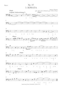 Partition Basso (Continuo), Sonata en B minor pour violon et Continuo