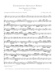 Partition , partie pour ténor enregistrement , Magnificat, D major