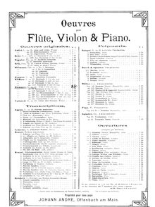 Partition Piano, Trio pour Piano, flûte et violon, Op.75, C Major