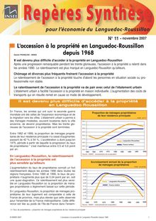 L accession à la propriété  en Languedoc-Roussillon depuis 1968