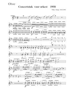 Partition hautbois 1/2, Concertstuk voor orkest, Ostijn, Willy