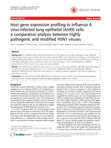 Host gene expression profiling in influenza A virus-infected lung epithelial (A549) cells: a comparative analysis between highly pathogenic and modified H5N1 viruses