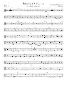 Partition ténor viole de gambe 2, alto clef, Fantasia pour 5 violes de gambe, RC 71
