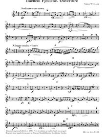 Partition clarinette 2 (B?), Imellem Fjeldene, F Major, Gade, Niels