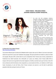 HENRI TOMASI – MELODIES CORSES JOHANNE CASSAR ...