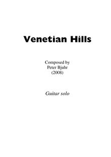 Partition complète/guitare , partie, Venetian Hills, Bjuhr, Peter