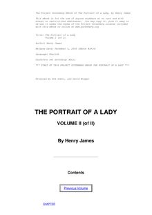 The Portrait of a Lady — Volume 2