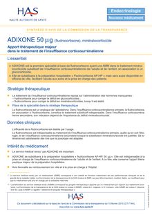 ADIXONE - Synthèse d avis ADIXONE - CT7144