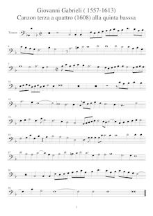 Partition ténor (B1), Canzoni per sonare con ogni sorte di stromenti