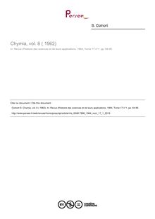 Chymia, vol. 8 ( 1962)  ; n°1 ; vol.17, pg 94-95