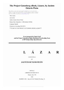 Lázaro - casi novela