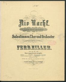 Partition complète, Die Nacht, Hymne von M. Hartmann, Hiller, Ferdinand