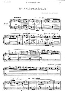 Partition complète, Entr´acte-Sérénade, B♭ major, Malherbe, Charles