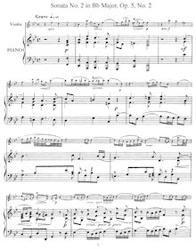 Partition No.2 en B♭ major, 12 violon sonates, Op.5, Corelli, Arcangelo