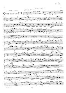 Partition parties complètes, 5 corde quintettes, Boccherini, Luigi