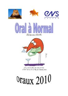 Oraux 2010 - Oral aNormal