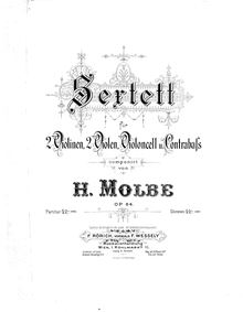 Partition violoncelle, Sextet pour cordes, D major, Molbe, Heinrich