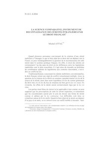 La science comparative, instrument de reconnaissance des sûretés étrangères par le droit français - article ; n°4 ; vol.56, pg 931-945