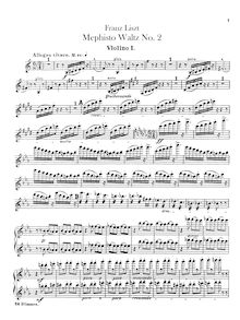 Partition violons I, II, Mephisto Waltz No.2, Zweiter Mephisto-Walzer