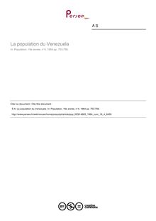 La population du Venezuela - article ; n°4 ; vol.19, pg 753-756