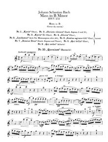 Partition cor (en D), Mass en B minor, The Great Catholic Mass, B minor