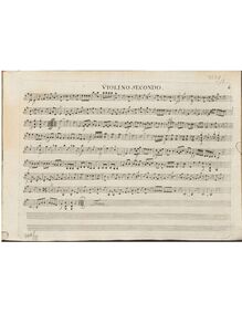 Partition violons II (pages out of order), clavecin Concerto en G major, Op.6
