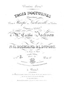 Partition Nocturne No.2, 3 nocturnes, Op.69, Duport, Jean-Louis