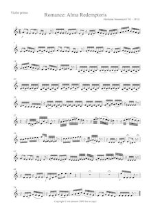 Partition violons I, Alma Redemptoris, Siessmayr, Herkulan