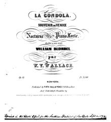 Partition complète, La gondola, Souvenir de Venise, nocturne pour le pianoforte