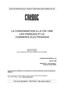 télécharger gratuitement - LA CONSOMMATION A LA FIN 1999 LES ...